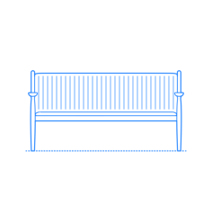 Furniture Benches Osaka Bench Outline Svg Vector, Free Vectors File